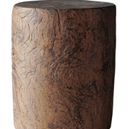Rustic Teak Pedestal Stool