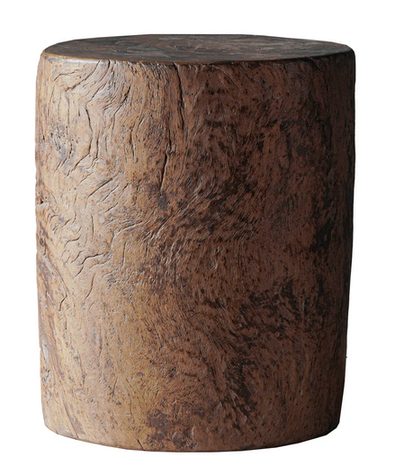 Rustic Teak Pedestal Stool