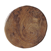 Rustic Teak Pedestal Stool