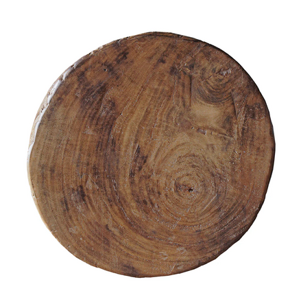 Rustic Teak Pedestal Stool