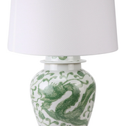 Jingdezhen Porcelain Hand-Painted Temple Jar Lamp