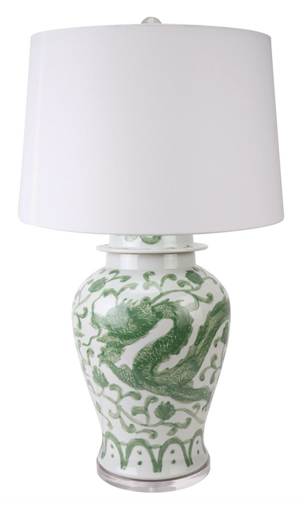 Jingdezhen Porcelain Hand-Painted Temple Jar Lamp