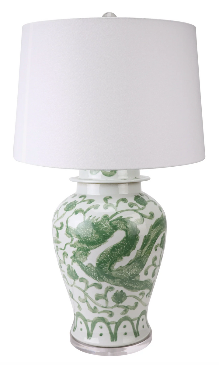 Jingdezhen Porcelain Hand-Painted Temple Jar Lamp