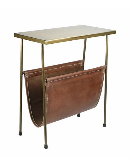 Brasshide Magazine Rack Side Table