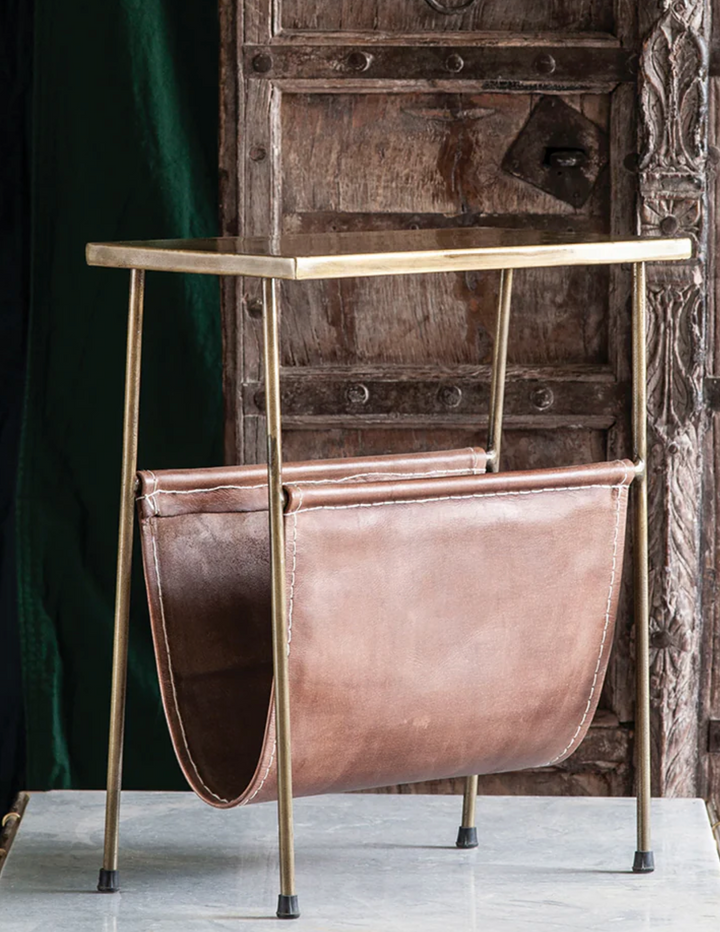 Brasshide Magazine Rack Side Table