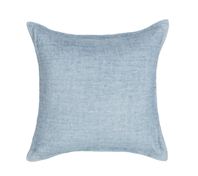 Horizon 22"x22" pillow-Chambray Blue