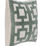 Fret Pillow-Jade Green