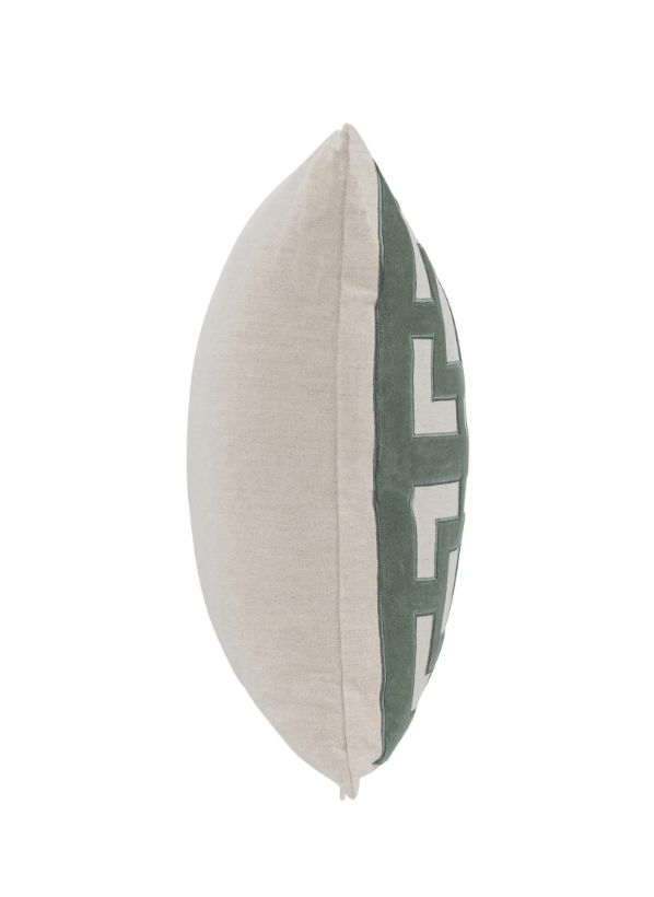 Fret Pillow-Jade Green