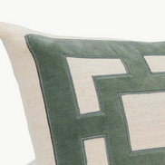 Fret Pillow-Jade Green