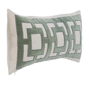 Fret Pillow-Jade Green