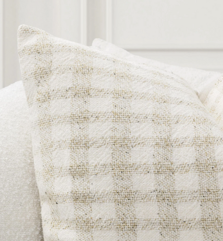 Sara 26"x26" Pillow-Natural/Ivory