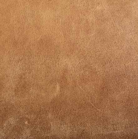 Luca Round Leather Ottoman