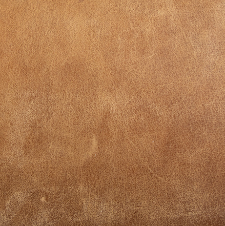 Luca Round Leather Ottoman