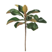 Faux Teddy Bear Magnolia Leaf Pick