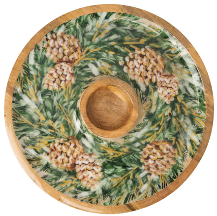 Gilded Swag Chip & Dip Platter