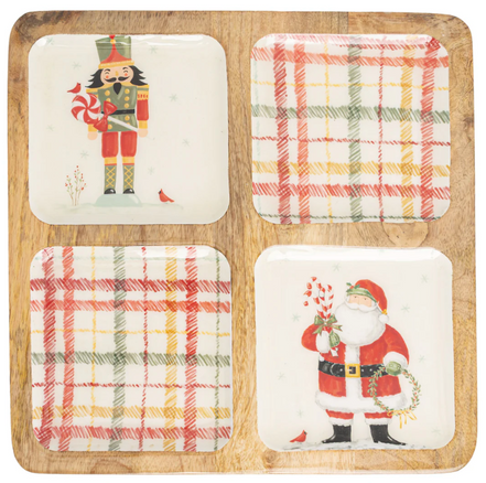 Holiday Happiness 4 Sectioned Tray