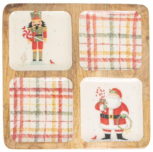 Holiday Happiness 4 Sectioned Tray