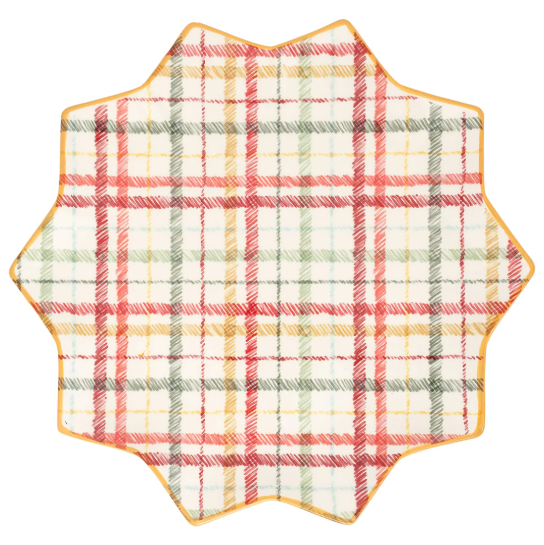 Holiday Happiness Snowflake Platter