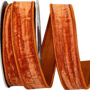 Copper Velvet Touch Wired Ribbon 1