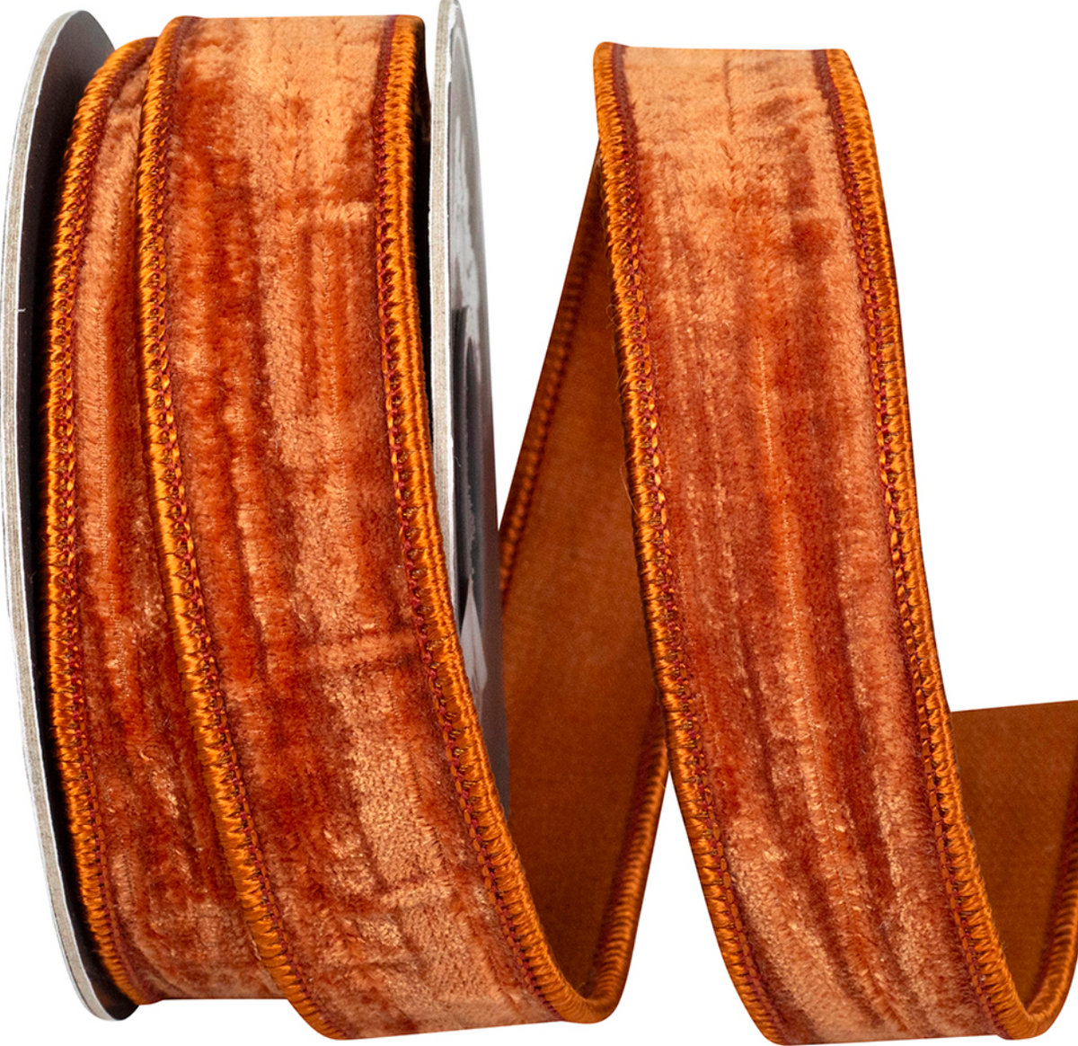 Copper Velvet Touch Wired Ribbon 1