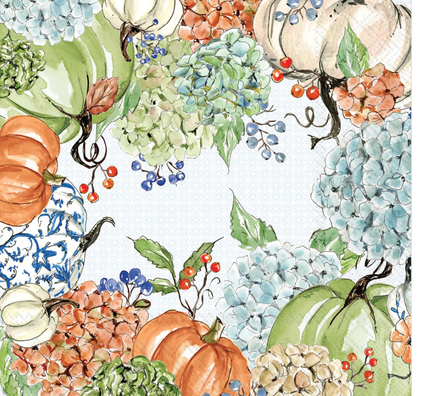 Fall Hydrangea Cocktail Napkin