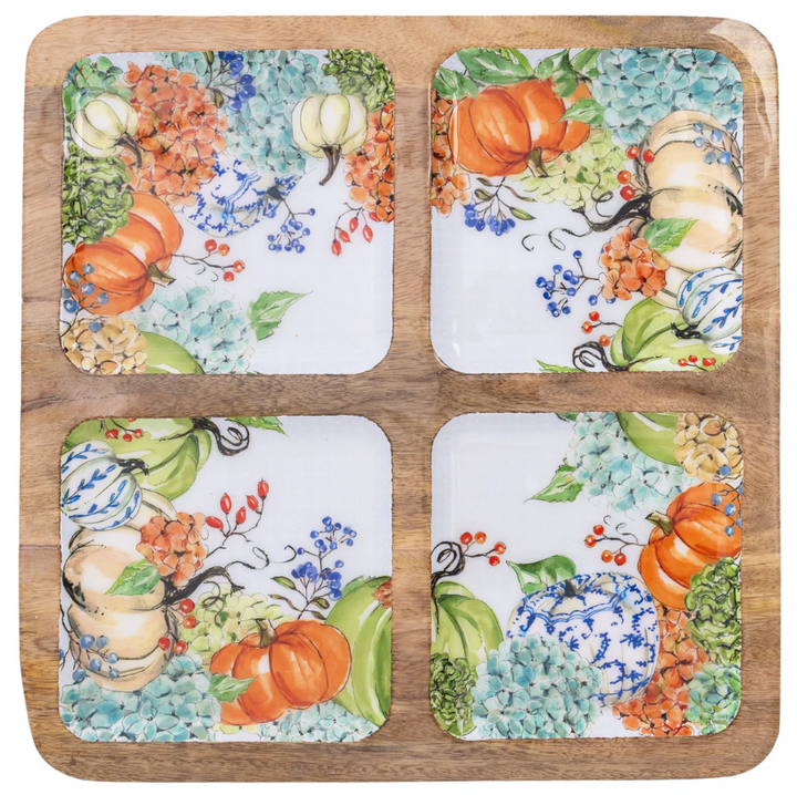 Fall Hydrangea 4 Sectioned Tray