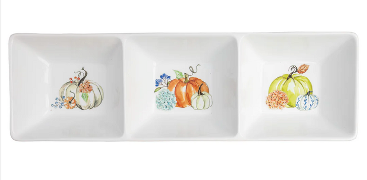 Fall Hydrangea 3-Sectioned Platter