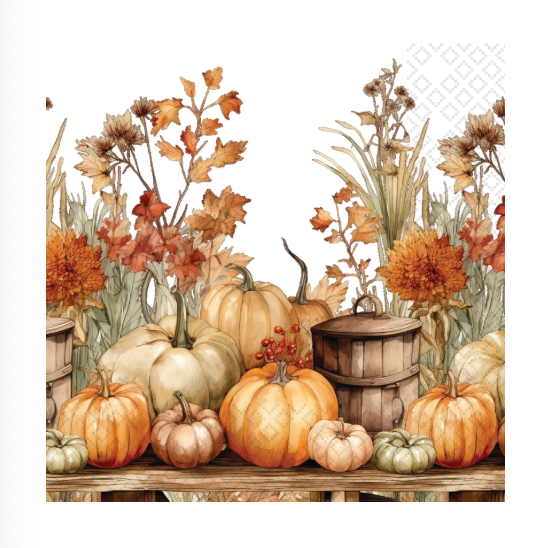 Autumn Abundance Cocktail Napkin