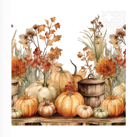 Autumn Abundance Cocktail Napkin