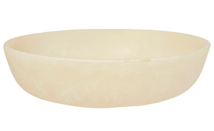 Cream Resin Oblong Bowl