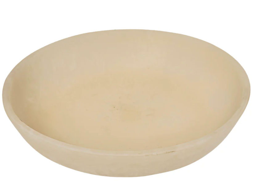 Cream Resin Oblong Bowl