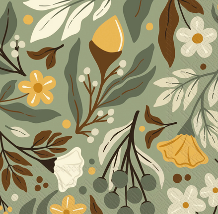 Autumn Acorn Cocktail Napkin