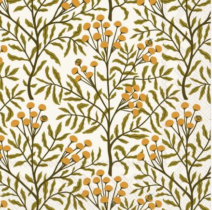 Autumn Acorn Tansy Cocktail Napkin