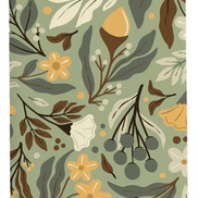 Autumn Acorn Tea Towel