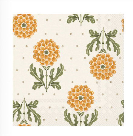 Simple Yellow Flower Cocktail Napkin