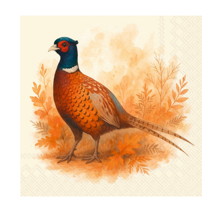 Pheasant Field Cocktail Napkin