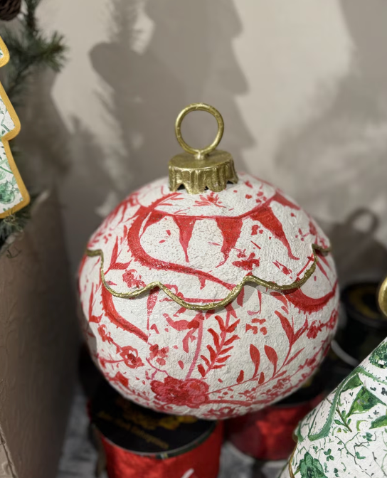 Red Chinoiserie Ornament Box