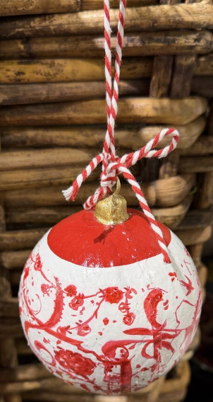 Red Chinoiserie Ornament