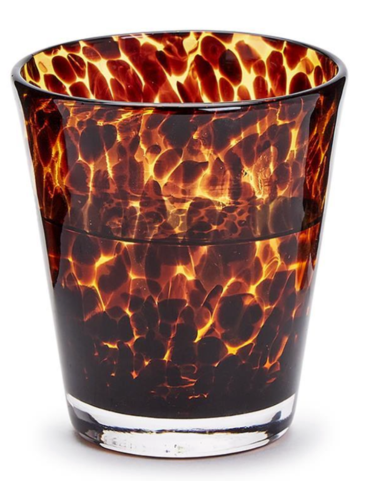 Tortoise Double Old Fashion Glass