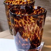 Tortoise Double Old Fashion Glass