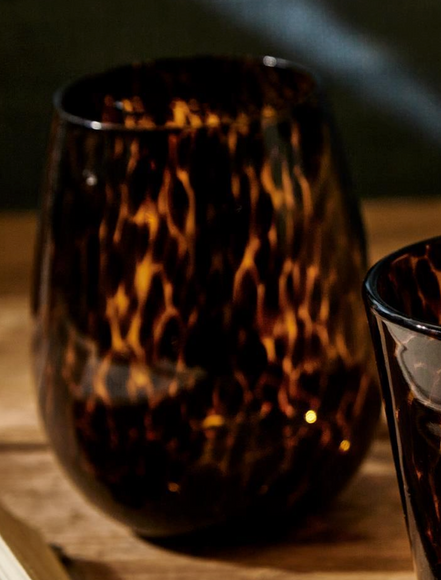 Tortoise Stemless Wine Glass
