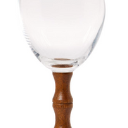 Faux Bamboo Stemmed Wine Glass