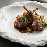 White Ceramic Dinner Plate with Textured Rim