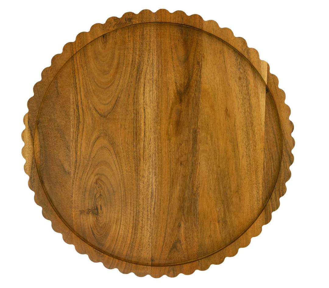 Lazy Susan with Scalloped Edges