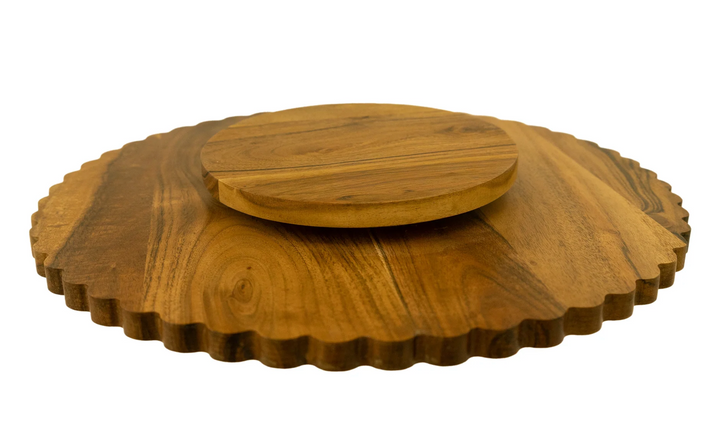 Lazy Susan with Scalloped Edges