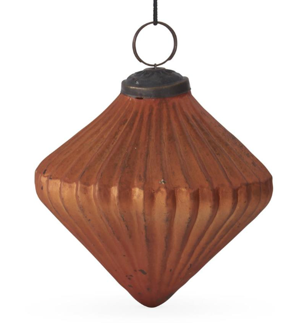 Ribbed Glass Ornament