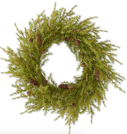 30" Pine Wreath w/ Pinecones