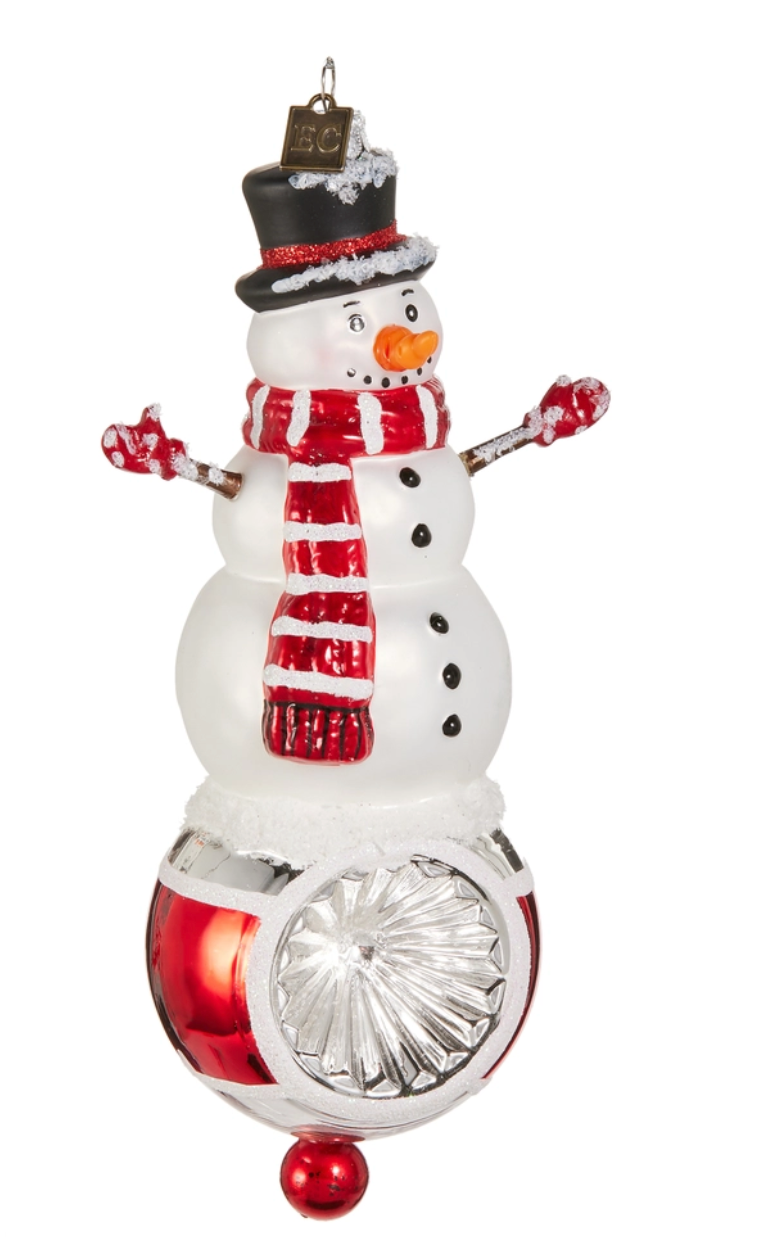 Snowman Reflector Ornament