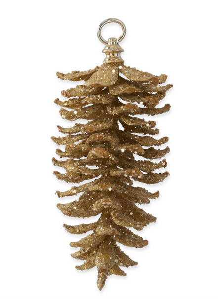 Gold Sparkle Pinecone Ornament