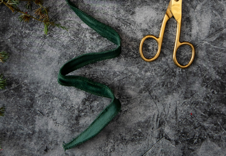 Emerald Green Velvet Wired Ribbon